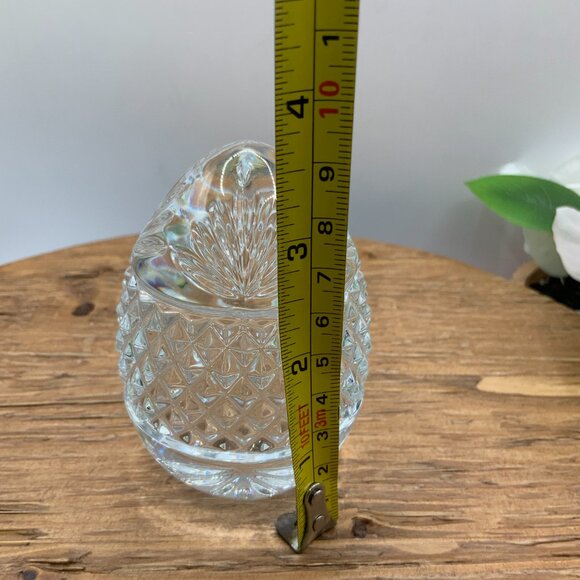 AVON Vintage Cut Crystal Made in France Egg Paperweight - Picture 8 of 8